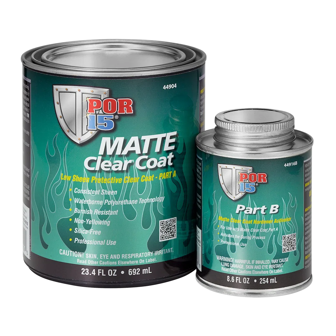 44904 – POR 15 Paint, Provides Extreme Level Of Resistance To Scuffing And Scratching Matte Clear Coat 1 Quart Can